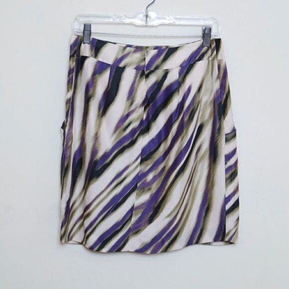 Ann Taylor Zebra Skirt Silk Blend - Picture 5 of 5